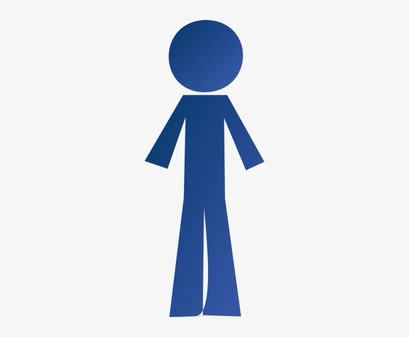 How To Set Use Person Stick Blue Gradient Clipart, transparent png download