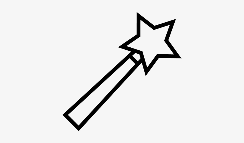 Magic Wand Outline Vector - Janmdin Ki Hardik Shubhkamnaye, transparent png download