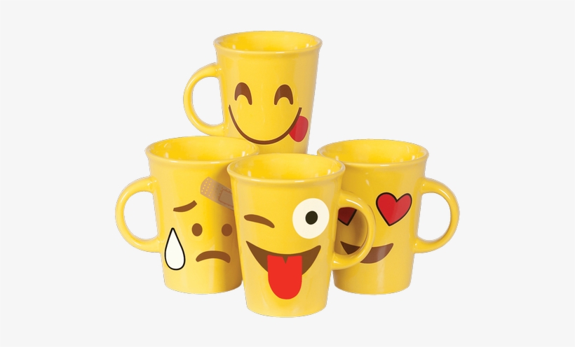 Rnd Ylw Emoji Mug 4 Sty - Coffee Cup, transparent png download