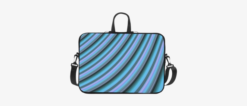 Stylish Light Blue Gradient Stripes Laptop Handbags - Laptop, transparent png download