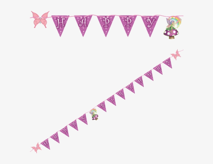 Fancy Fairy Ribbon Banner - Fancy Fairy Happy Birthday Bunting, transparent png download