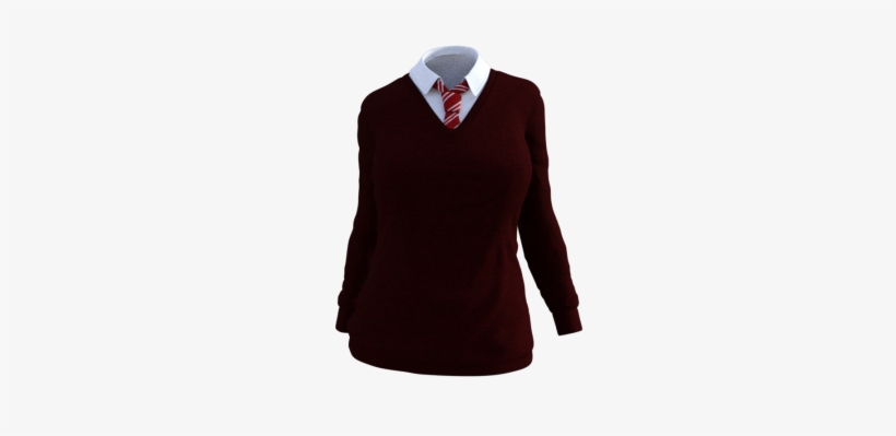 School Uniform Girl Red, School, Uniform, Red Png And - Sweater, transparent png download