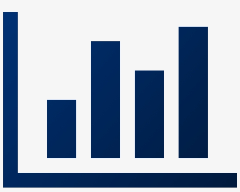 Bar Chart Gradient Blue Copy - Master Data Challenge, transparent png download