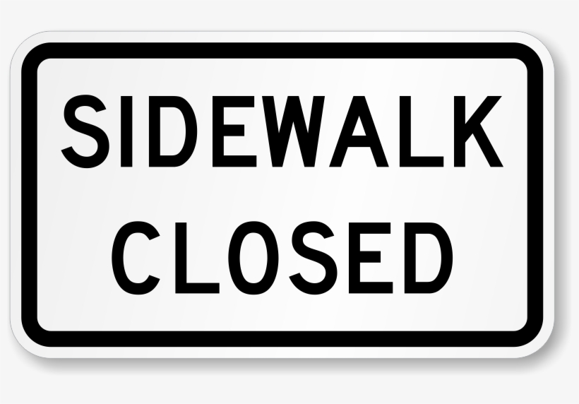 Sidewalk Closed Road Traffic Sign - Two Way Traffic Signage, transparent png download