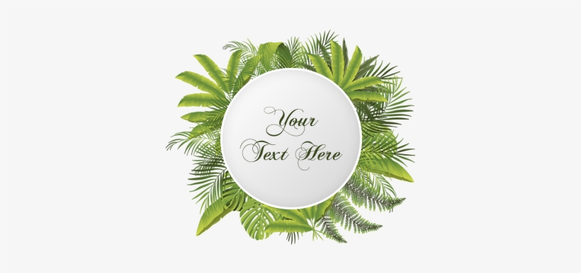 Tropical Floral With Your Text Vector Png, Tropical, - 2012 Greeting Cards, transparent png download