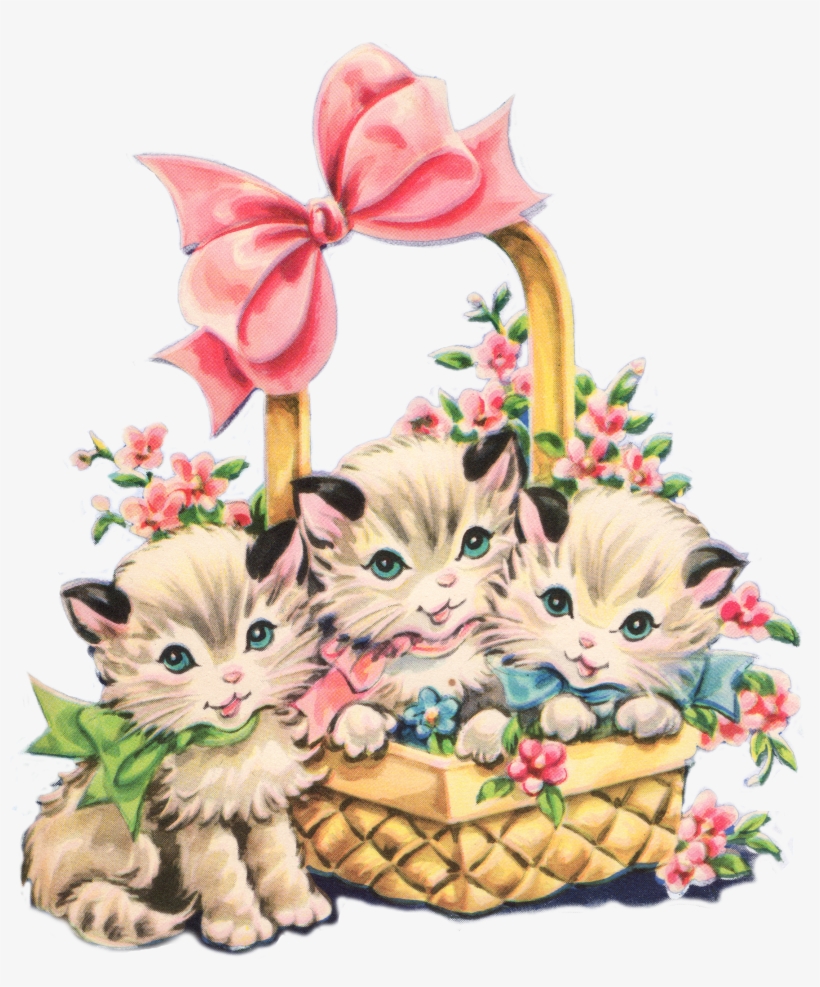 Similar Cliparts - - Vintage Cat Clip Art, transparent png download