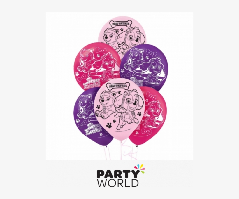 Pink Paw Patrol 8 Pc Balloon Kit, transparent png download