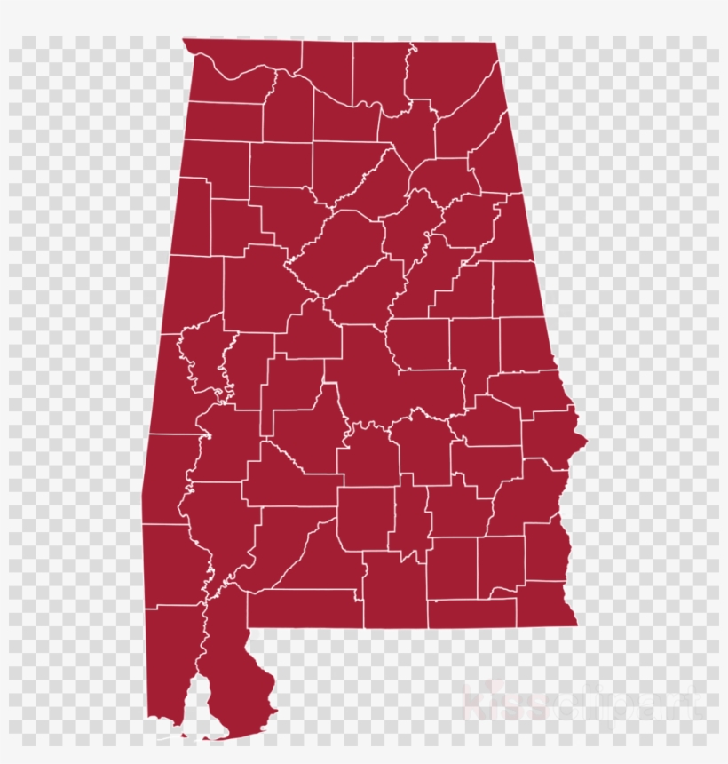 Alabama Born And Raised Clipart University Of Alabama - Transparent Alabama Map Outline, transparent png download