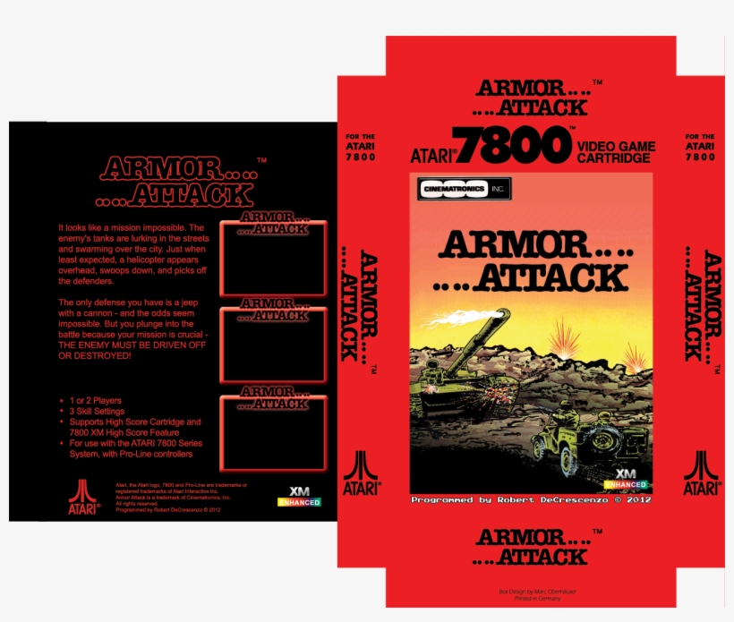 7800 Armor Attack - Atari 7800, transparent png download