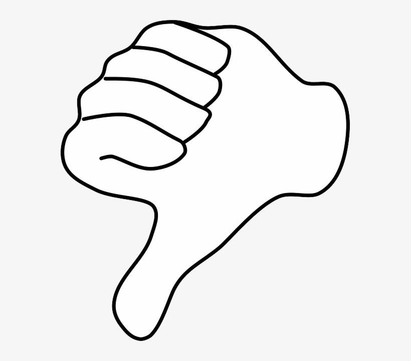 Thumbs Down - Thumbs Down White Png, transparent png download