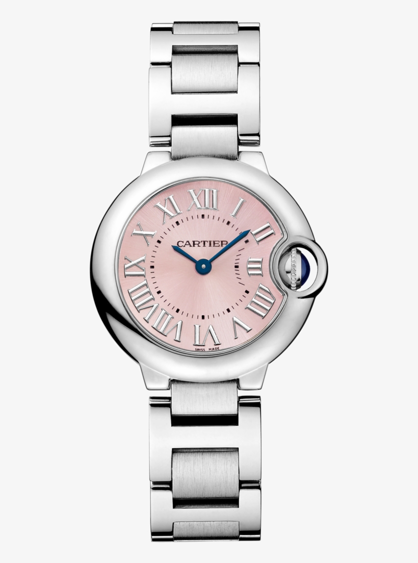 Ballon Bleu De Cartier Watch28 Mm, Steel - Cartier Ballon Bleu Pink, transparent png download