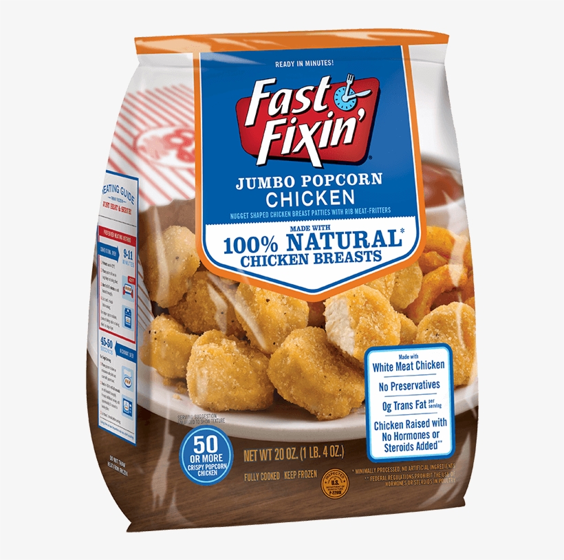 Jumbo Popcorn Chicken - Fast Fixin Chicken Breast Patties, transparent png download