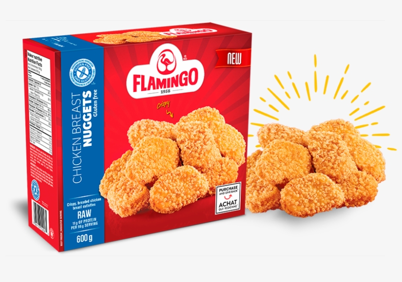 Chicken Nuggets - Flamingo Uncooked Breaded Chicken Breast Strips, transparent png download