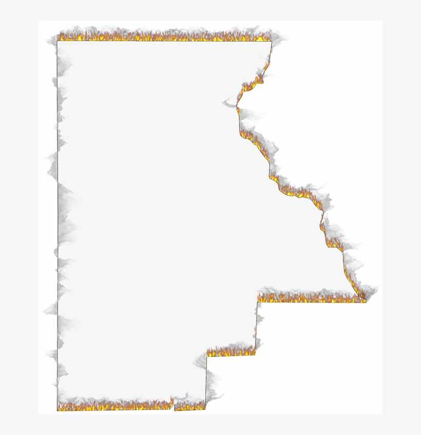 A Flame And Smoke Outline Map Of Highlands - Silhouette, transparent png download