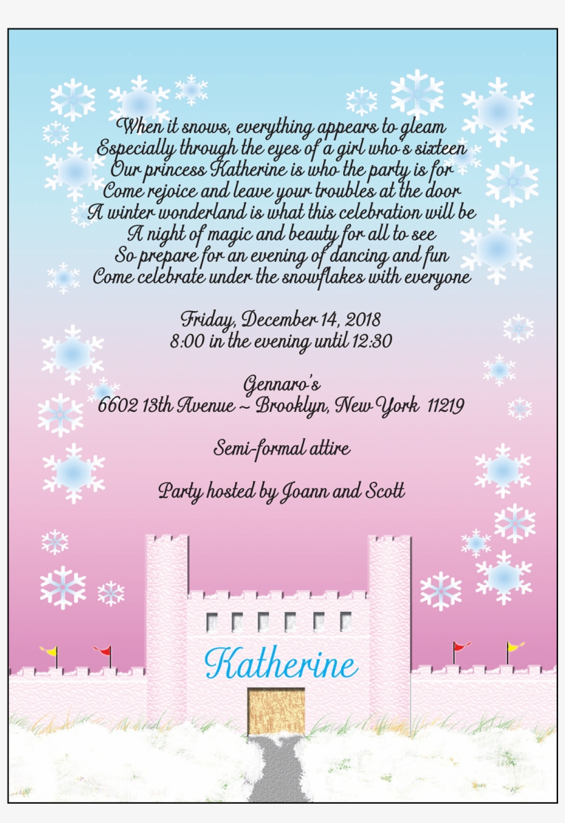 Sweet 16 Invitation - Sweet Sixteen, transparent png download
