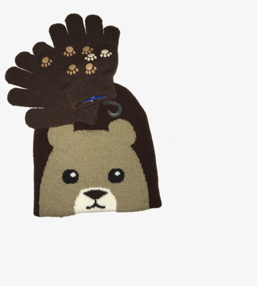 Toddler Animal Hat And Glove Set - Beanie, transparent png download