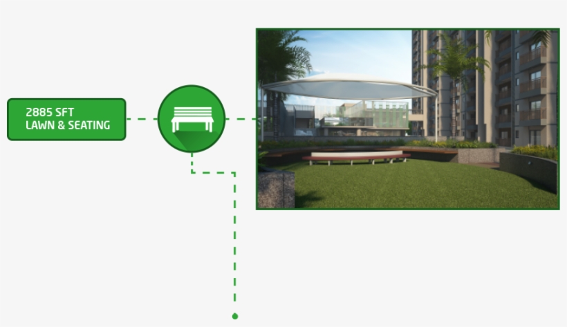 Lawn & Seating Children's Play Area - Architecture, transparent png download