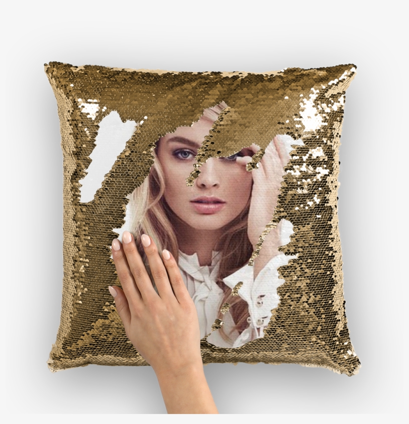 Margot Robbie ﻿sequin Cushion Cover - Throw Pillow, transparent png download