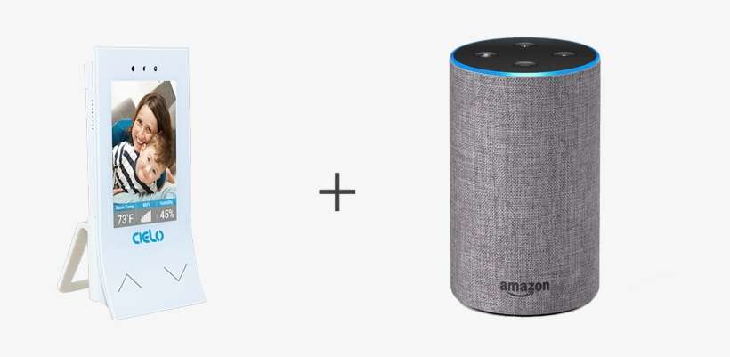 Cielo Breez Work With Amazon Alexa - Amazon Echo 2nd Generation Handsfree, Wi-fi Light Grey, transparent png download
