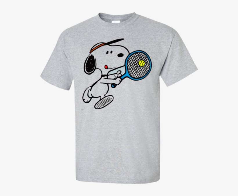 Snoopy Playing Tennis - Cool Detroit Lions Tshirts, transparent png download