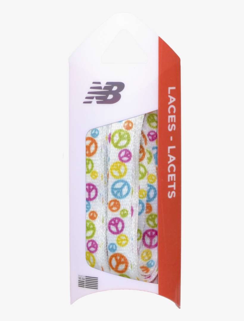 Nb 3/8"printed White Peace Signs Shoelace - New Balance, transparent png download