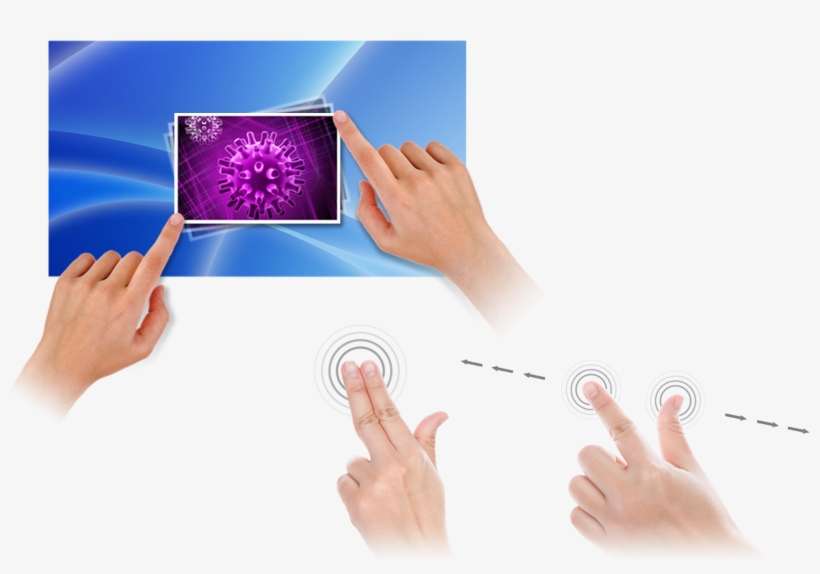 Dual-point Optical Touch - Computer Monitor, transparent png download