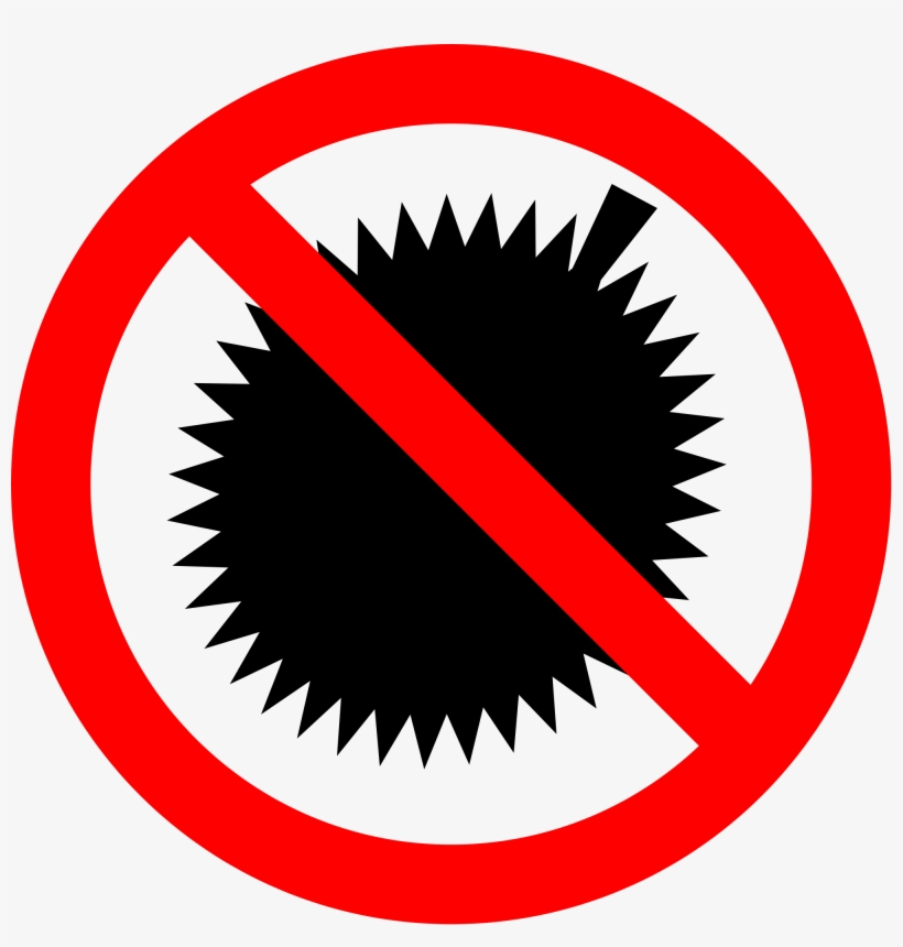 Open - No Durian Allowed Sign, transparent png download