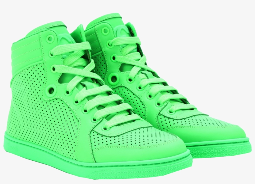 Green Shoes Png - Green High Top Shoes, transparent png download