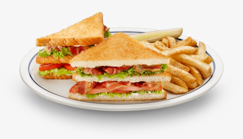 Ihop Double Blt W/ Fries And A Pickle - Ihop Blt, transparent png download