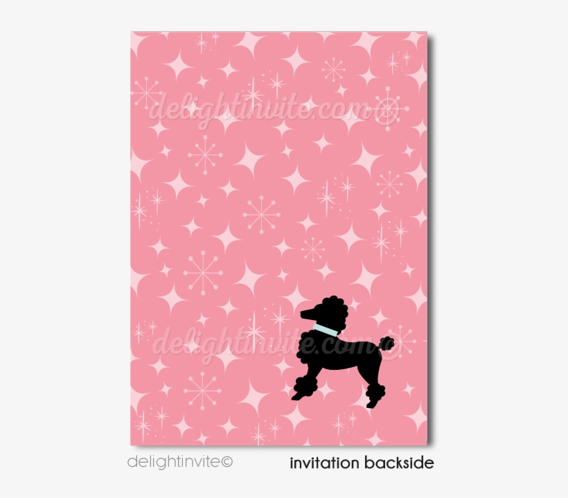 1950's Birthday Party Poodle Skirt Invitations 1950's - Birthday, transparent png download