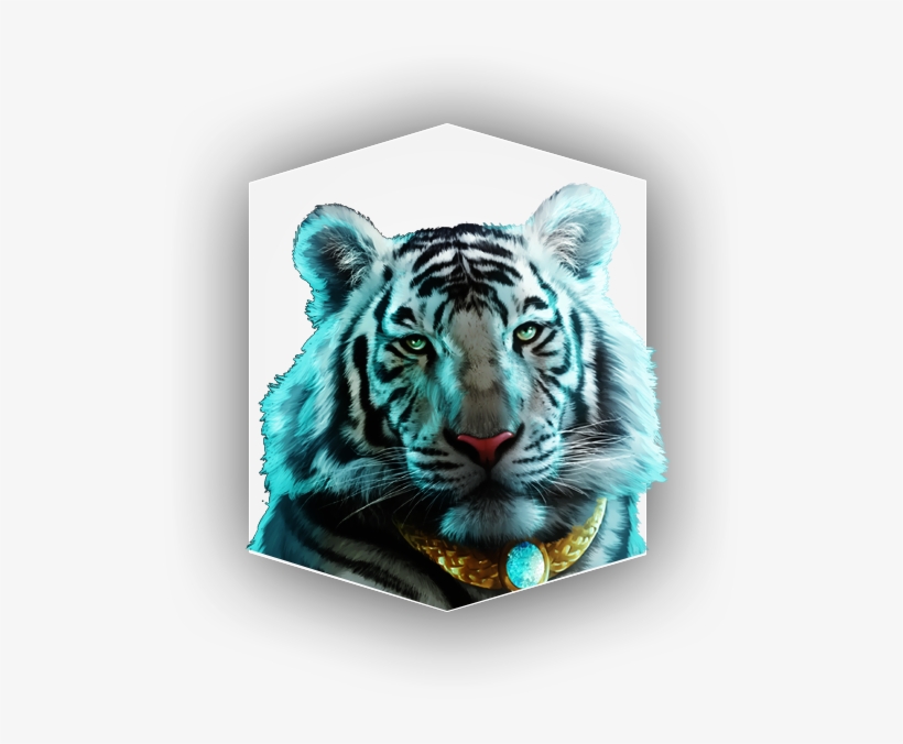 Tiger - Regal White Tiger Journal: 150 Page Lined Notebook/diary, transparent png download