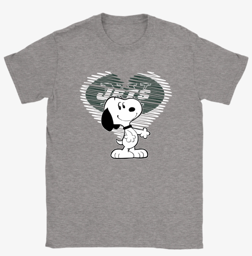 I Love New York Jets Snoopy In My Heart Nfl Shirts - Shirts With Stranger Things Cats, transparent png download