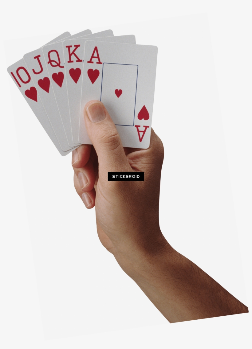 Hand Holding Cards - Playing Cards In Hand, transparent png download