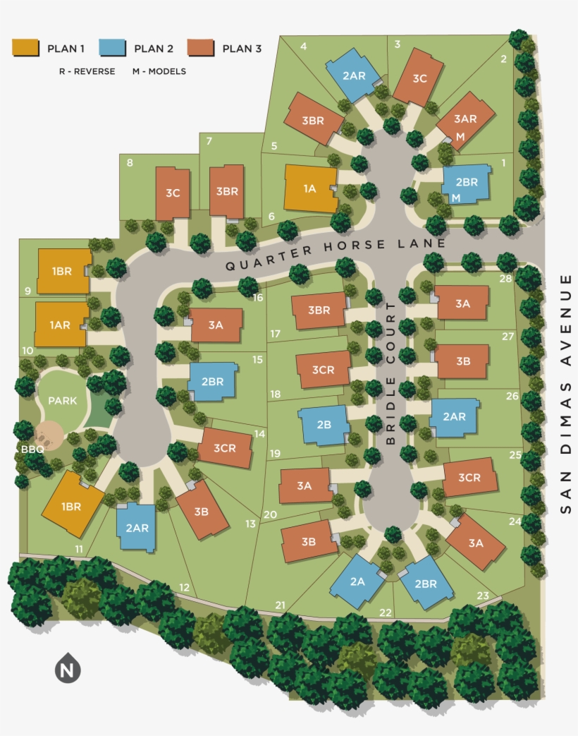 Saddle Creek Site Plan - San Dimas, transparent png download