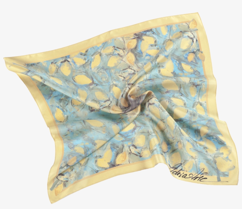 Adria Citrus Yellow Frame Scarf - Motif, transparent png download