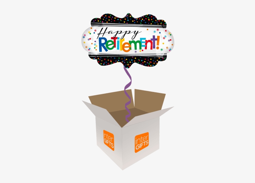 27″ Supershape Happy Retirement - Confetti And Balloons Retirement, transparent png download