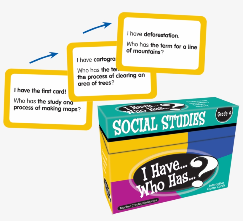 Tcr7865 I Have, Who Has Social Studies Game Grade 4 - Teacher Created Resources Grades 2-3 Language Arts, transparent png download