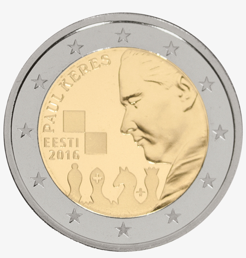 Paul Keresele Pühendatud Münt - Monedas Conmemorativas 2 Euros Estonia, transparent png download