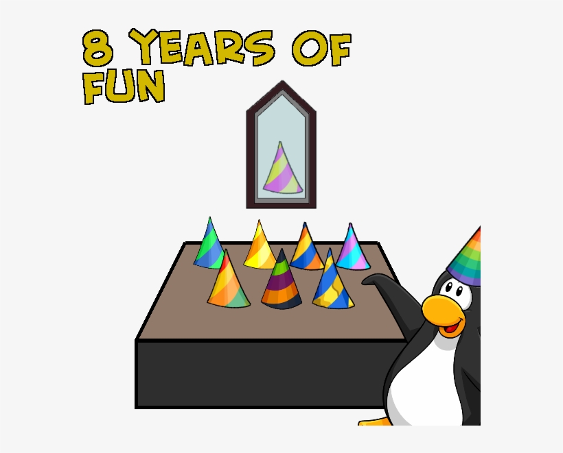 Club Penguin Anniversary Hats - Club Penguin All Anniversary Hats, transparent png download
