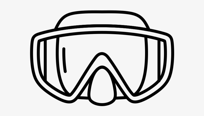 Dive Mask - Line Art, transparent png download