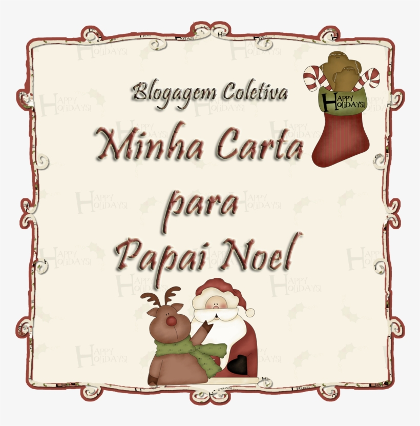 Querido Papai Noel - Red Nose Reindeer Embroidery Design, transparent png download