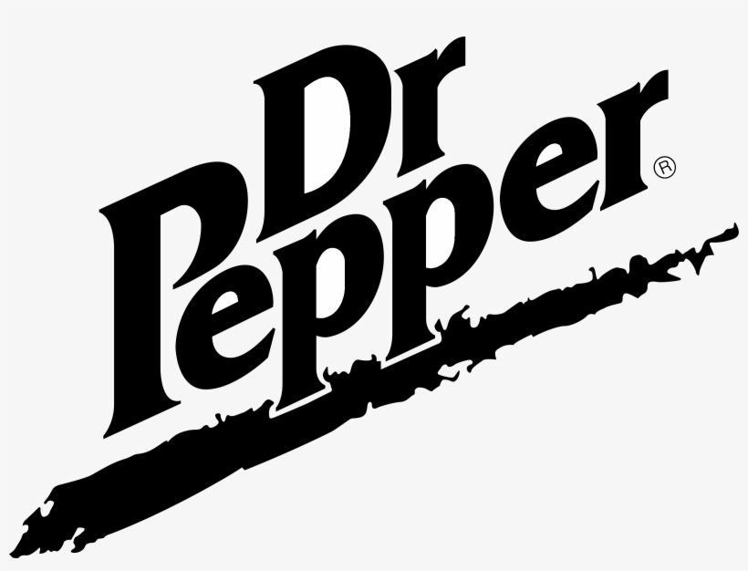 Dr Pepper Logo Black And White, transparent png download