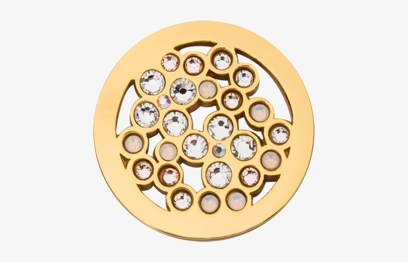 Nikki Lissoni Blossom Dots Small Gold Plated Coin - Nikki Lissoni Blossom Dots With Swarovski Crystals, transparent png download