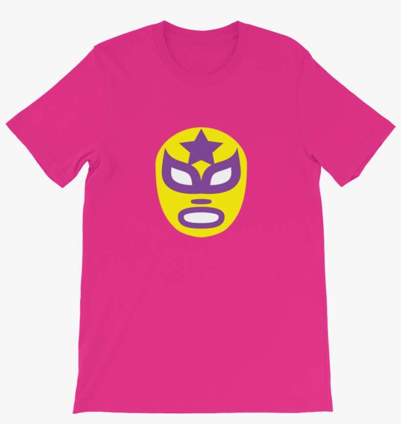 Luchador Mask Yellow And Purple Graphic T-shirt - Guess Who T Shirt, transparent png download
