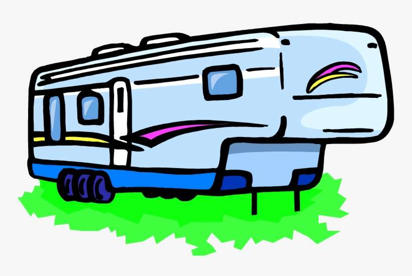 Rv Clip Art - Free Clip Art Campers, transparent png download