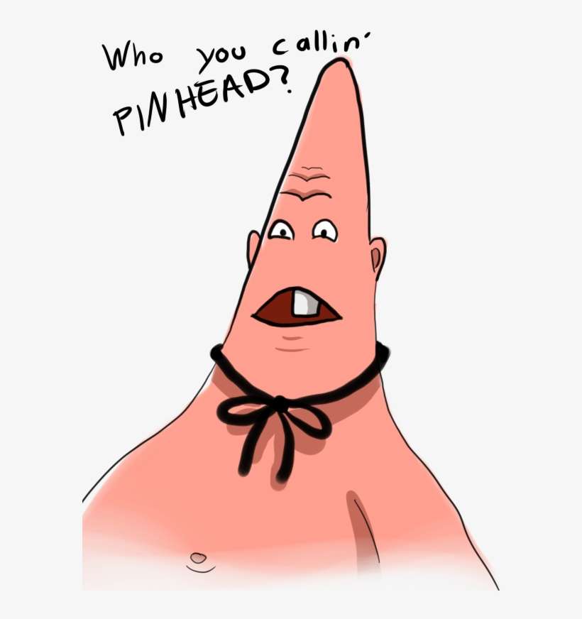 Ho You Callin Pin Head Patrick Star Pinhead Face Nose - Patrick Star Pinhead Larry, transparent png download