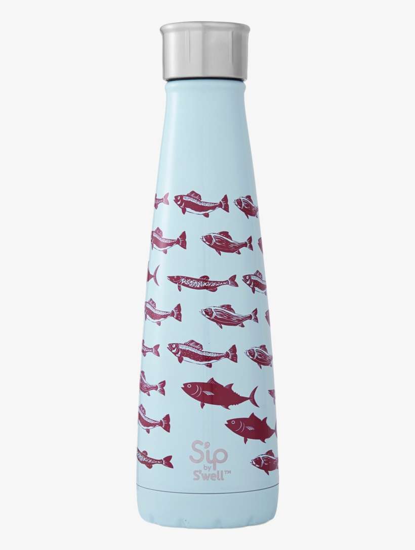 Gone Fishing - S'ip By S'well Gone Fishing Water Bottle - 15 Oz, transparent png download
