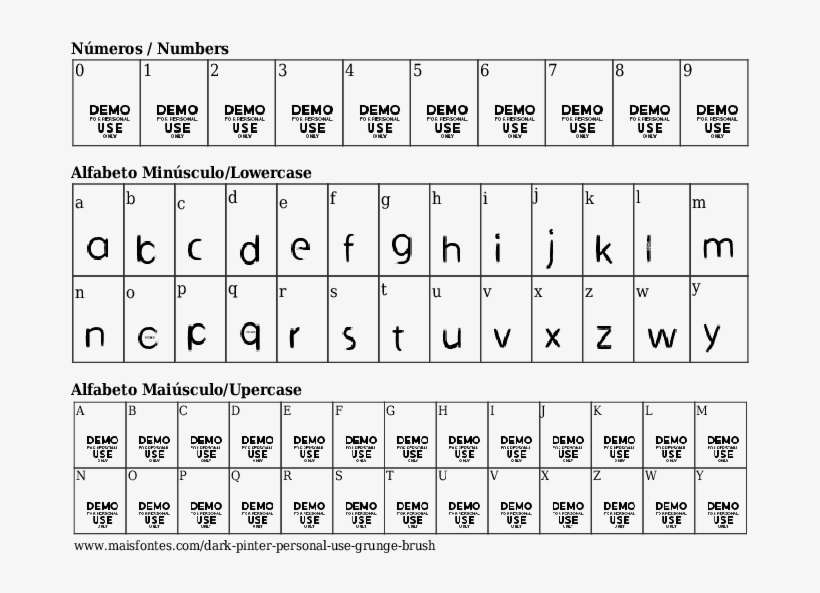 Font Details Dark Pinter Personal Use Grunge Brush - Font, transparent png download