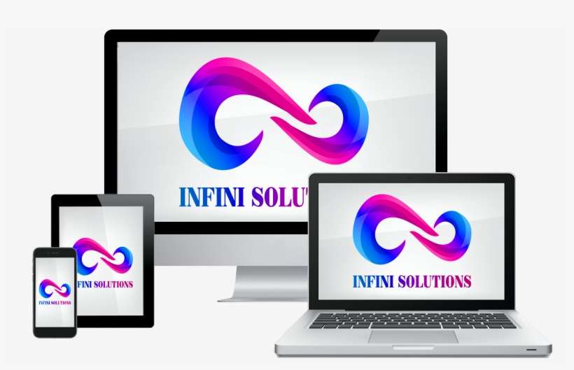 Laptop Tablet Phone Pc With Infini Logo - Real Time Gps Tracking, transparent png download