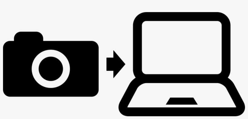 Photo Transference To A Laptop Interface Tools Symbol - Symbol, transparent png download